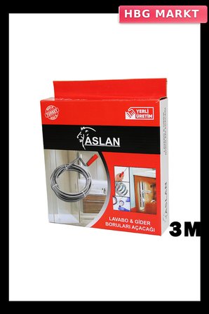 3m x 6mm Sustalı Spiral Lavabo Gider Açar
