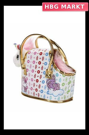 Mey İthalat® Taşıma Çantalı Peluş Unicorn Lou Lou