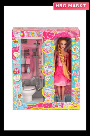 Mey İthalat® OYD-02387 Bebek ve Banyo Oyun Seti - Oyuncak