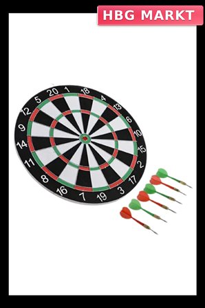 12 İnç Ahşap Dart Tahtası Dayanıklı ve Fonksiyonel