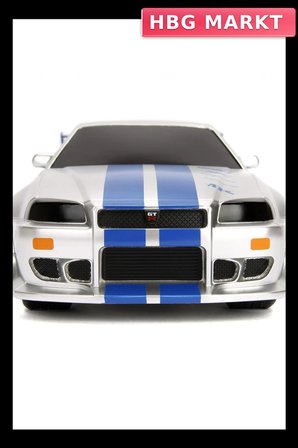 Mey İthalat®  1:16 Fast & Furious Kumandalı Brian's Nissan Skyline GT-R Turbo Araba