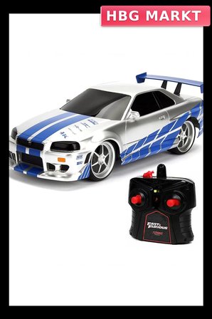 Mey İthalat®  1:16 Fast & Furious Kumandalı Brian's Nissan Skyline GT-R Turbo Araba