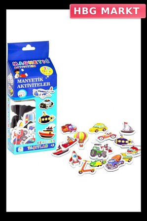 Mey İthalat® 30 Parça Manyetik Taşıtlar