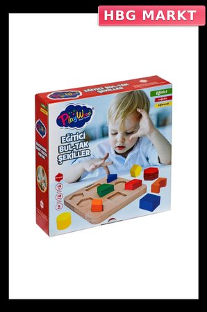 Mey İthalat®  ONY-389 Ahşap Eğitici Bultak Şekiller PlayWood