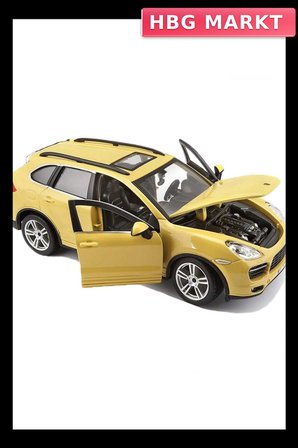 Mey İthalat® 1:24 Porsche Cayenne Turbo Plus Sarı Model Araba