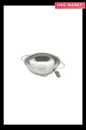 19 cm Metal Kulplu Çelik Sepet Süzgeç İnce Tel Ayaklı