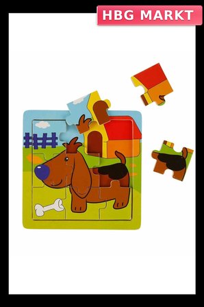 Eğitici Hayvan Puzzle 9 Parça 3 Yaş ve Üzeri