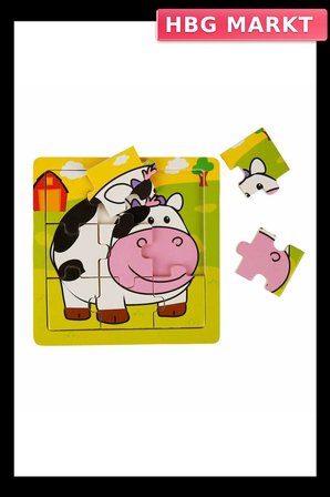 Eğitici Hayvan Puzzle 9 Parça 3 Yaş ve Üzeri