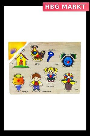 Ahşap Tutmalı Eğitici Oyuncak Karışık Set 1 Adet