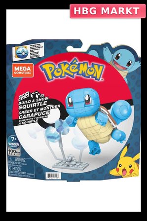 Mey İthalat® GYH00  Squirtle - Yap ve Oyna Figürler 199 parça +7 yaş