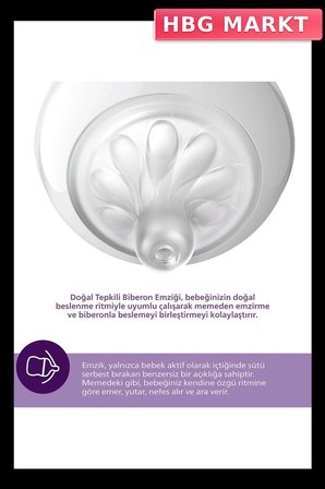 Mey İthalat®   Doğal Tepkili Natural Response 2'Li Biberon Emziği No:6 6+ Ay