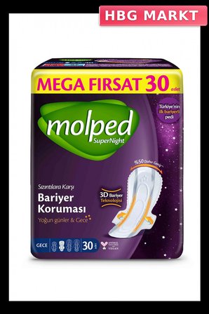 Mey İthalat®   SüperNight Gece Mega Ped 30 Adet