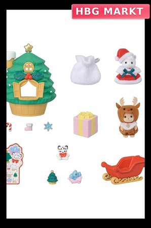 Yılbaşı Ağacı Evi Bebek Noel Baba Dekoratif Oyuncak
