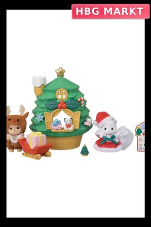 Yılbaşı Ağacı Evi Bebek Noel Baba Dekoratif Oyuncak