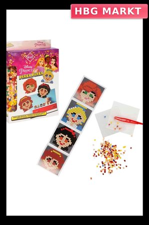 Mey İthalat® 4in1 Princess Pixel Pixel Boncuk Aktivite ve Oyuncak Seti