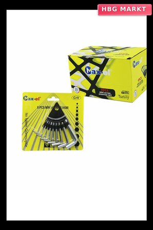 10 Parça Kartlı Alyan Anahtar Takım Seti 120mm No 1.5-10