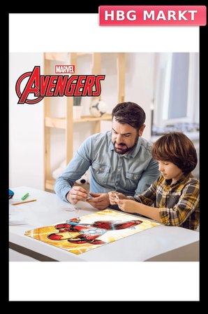 Iron Man Temalı 300 Parça Eğitici Puzzle Metal Kutuda