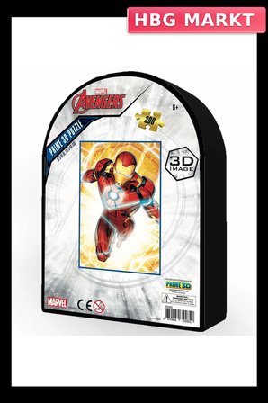 Iron Man Temalı 300 Parça Eğitici Puzzle Metal Kutuda