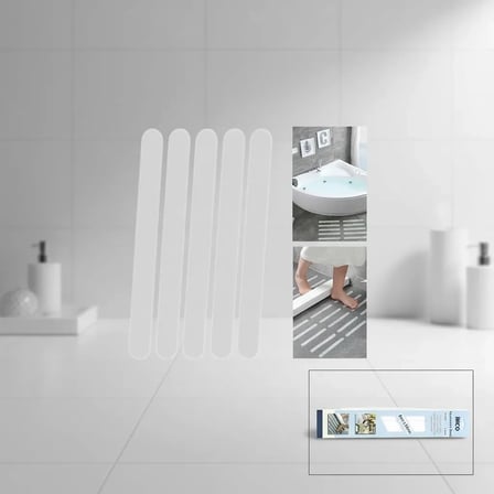 Banyo ve Islak Zeminler İçin 6 Parçalı Kayma Önleyici Bant Seti 2x38 cm