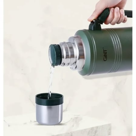Kamp Seyahat İçin 1.25 Litre Paslanmaz Çelik Vakumlu İçecek Termosu