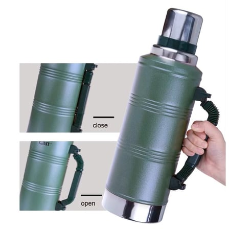 Kamp Seyahat İçin 1.25 Litre Paslanmaz Çelik Vakumlu İçecek Termosu