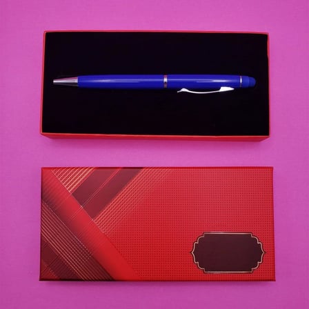 17 Cm Metal Kalem Tükenmez Mavi