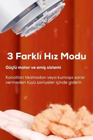 Şarjlı 2 Hızlı 6 Bıçaklı Tüy ve Tiftik Temizleme Makinesi