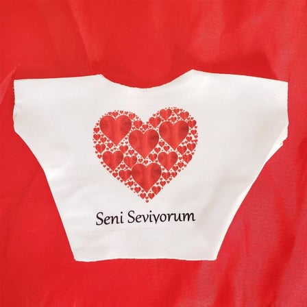 25 Cm Seni Seviyorum Baskılı Tişört