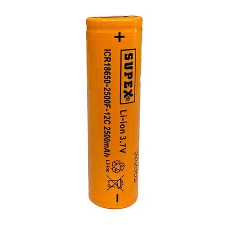 ICR 18650 2500 mAh 12C Düz Kafa Pil
