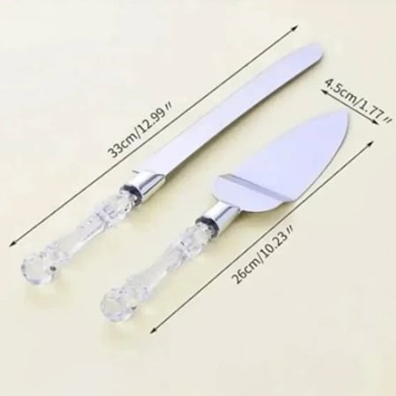 Pasta ve Tatlı Sunumları İçin Paslanmaz Çelik Bıçak Spatula Servis Takımı