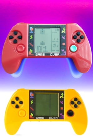 Taşınabilir Tetris Oyun Konsolu Renkli Retro Oyun Aleti Çocuklar İçin Eğlenceli Mini Konsol