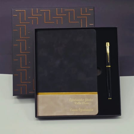 Öğretmenler Günü Hediyesi - Defter - Kalem Seti