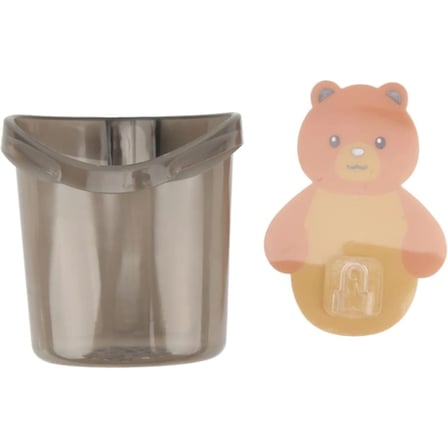Banyo ve Mutfak İçin Ayı Tasarımlı Plastik Saklama Organizeri Askılı Kullanım
