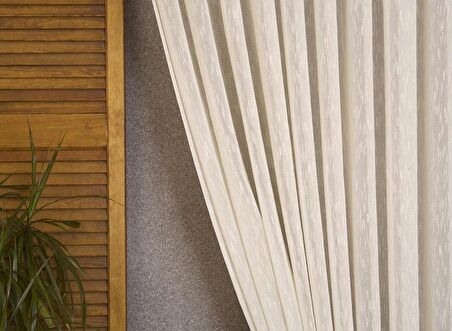 Massarelli Viskonlu Şantuklu Tül Şampanya Pilesiz 