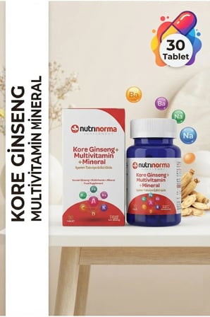 Avantajlı Günlük Destek Paketi | Kore Ginsengi Multivitamin & Mineral 30 Tablet + Magnezyum Kompleks 60 Tablet | Enerji ve Mineral Desteği