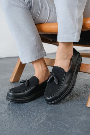 MN002 - CST Loafer Pelle Erkek Ayakkabı SIYAH