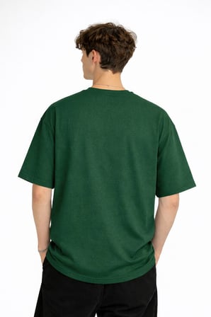 Deer - Oversize Erkek Tişört HAKI