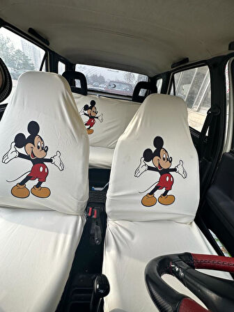 Mickey Mouse Oto Servis Kılıfı Beyaz