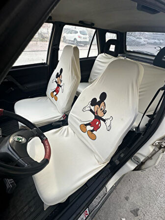 Mickey Mouse Oto Servis Kılıfı Beyaz