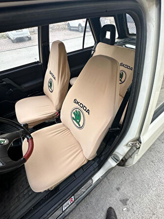 Skoda Oto Servis Kılıfı Krem