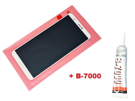 Tkgz - P Smart 2018 Lcd Ekran Dokunmatik (ORJİNAL) B-7000 BEYAZ