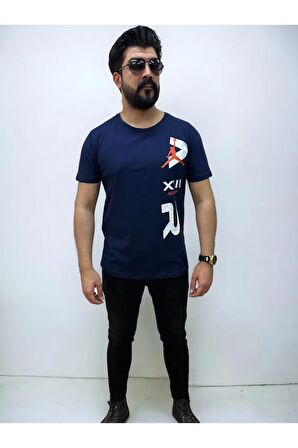 Bisiklet Yaka Erkek Air Baskılı  Tshirt