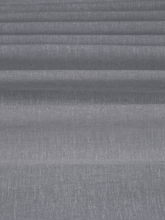 Demor Home Keten Görünümlü Ekstrafor Büzgülü Gri Yüksek Kalite Tül Perde