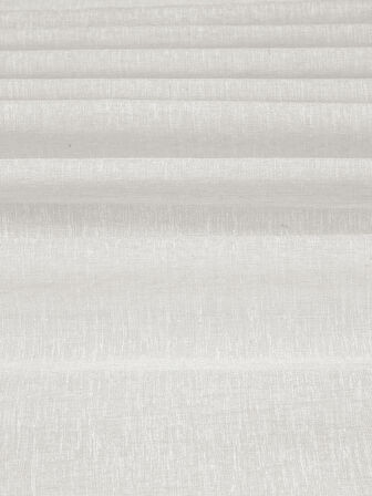 Demor Home Keten Görünümlü Ekstrafor Büzgülü Ekru Yüksek Kalite Tül Perde