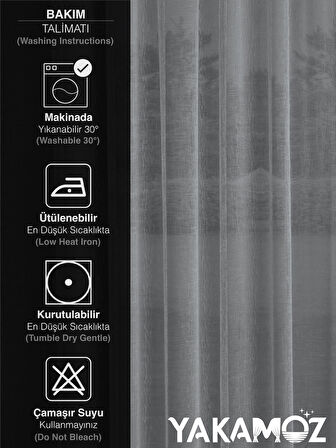Yakamoz Gri Keten Görünümlü Ekstraforlu Tül Perde Linen Touch Serisi