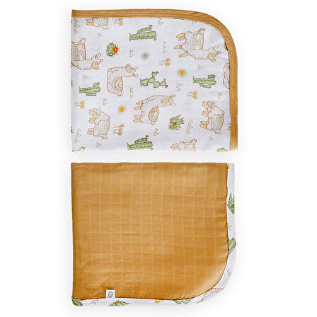 tinylamb LAMA Bambu - Pamuk Müslin Örtü 110x110 - 2 Adet