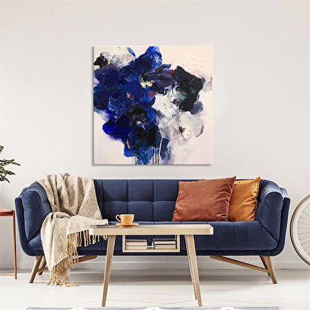 TABLOLIFE Fall In Flower - Yağlı Boya Dokulu Tablo 100X100,Çerçeve;Çerçevesiz