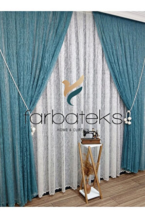 Mint Camkırıgı Sağ/Sol İç Tül Takım Tül Fon Perde