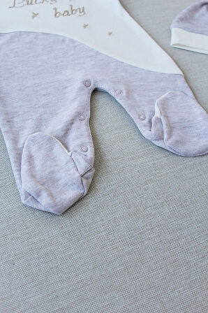 Es Çizgi Kız / Erkek Bebek Şapkalı Tulum Unisex