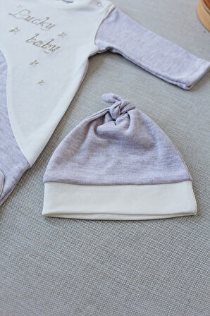 Es Çizgi Kız / Erkek Bebek Şapkalı Tulum Unisex